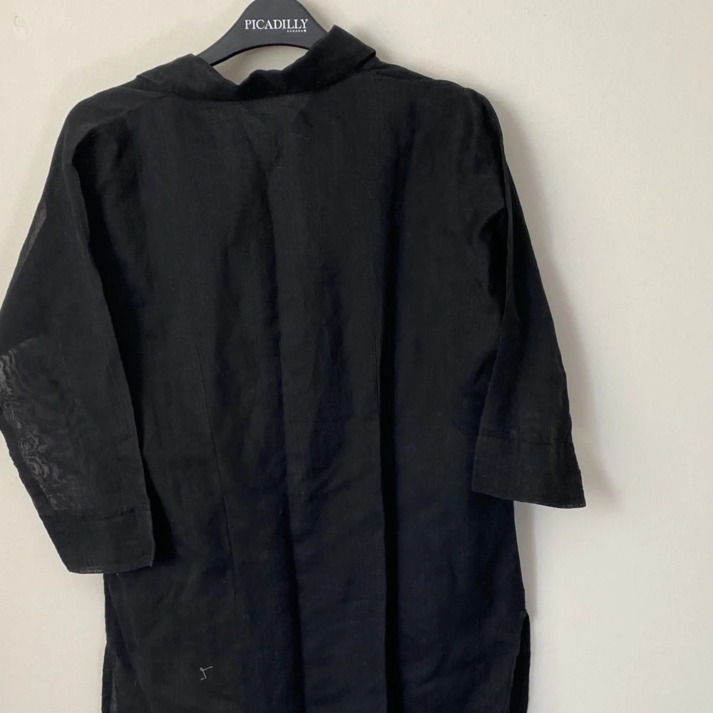 Black Shirt Dress - Picture 4 of 5